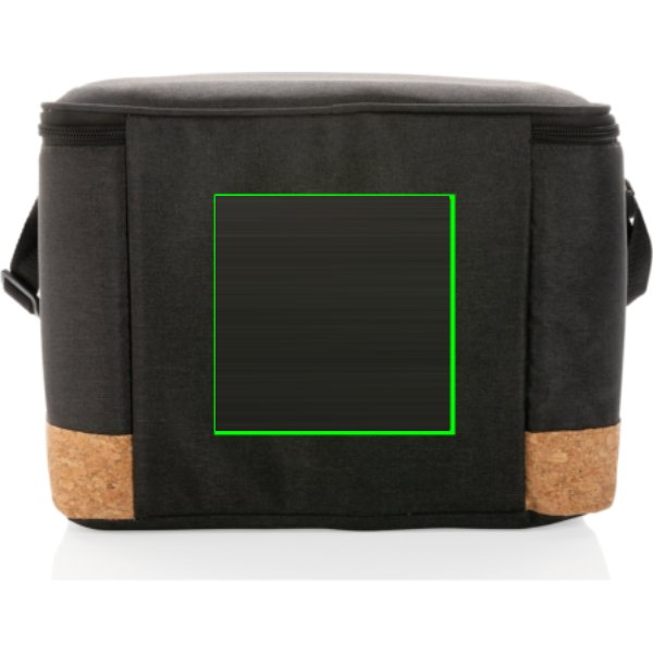 Impact AWARE™ XL RPET two tone koeltas met kurken detail — drukvlak artikel achterzijde