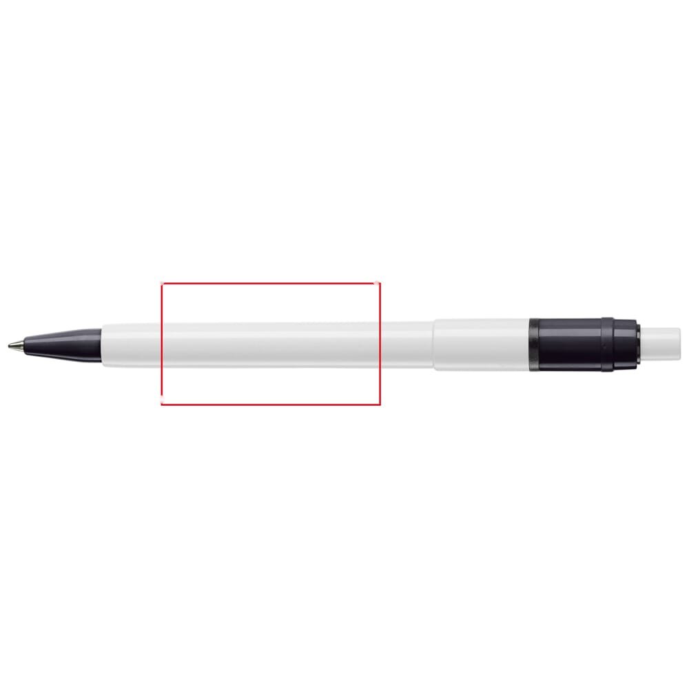 Balpen Baron Colour hardcolour — drukvlak 180 graden van de clip