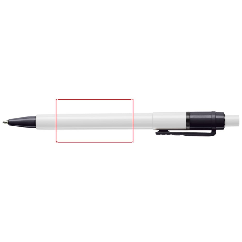 Balpen Baron Colour hardcolour — drukvlak 270 graden van de clip