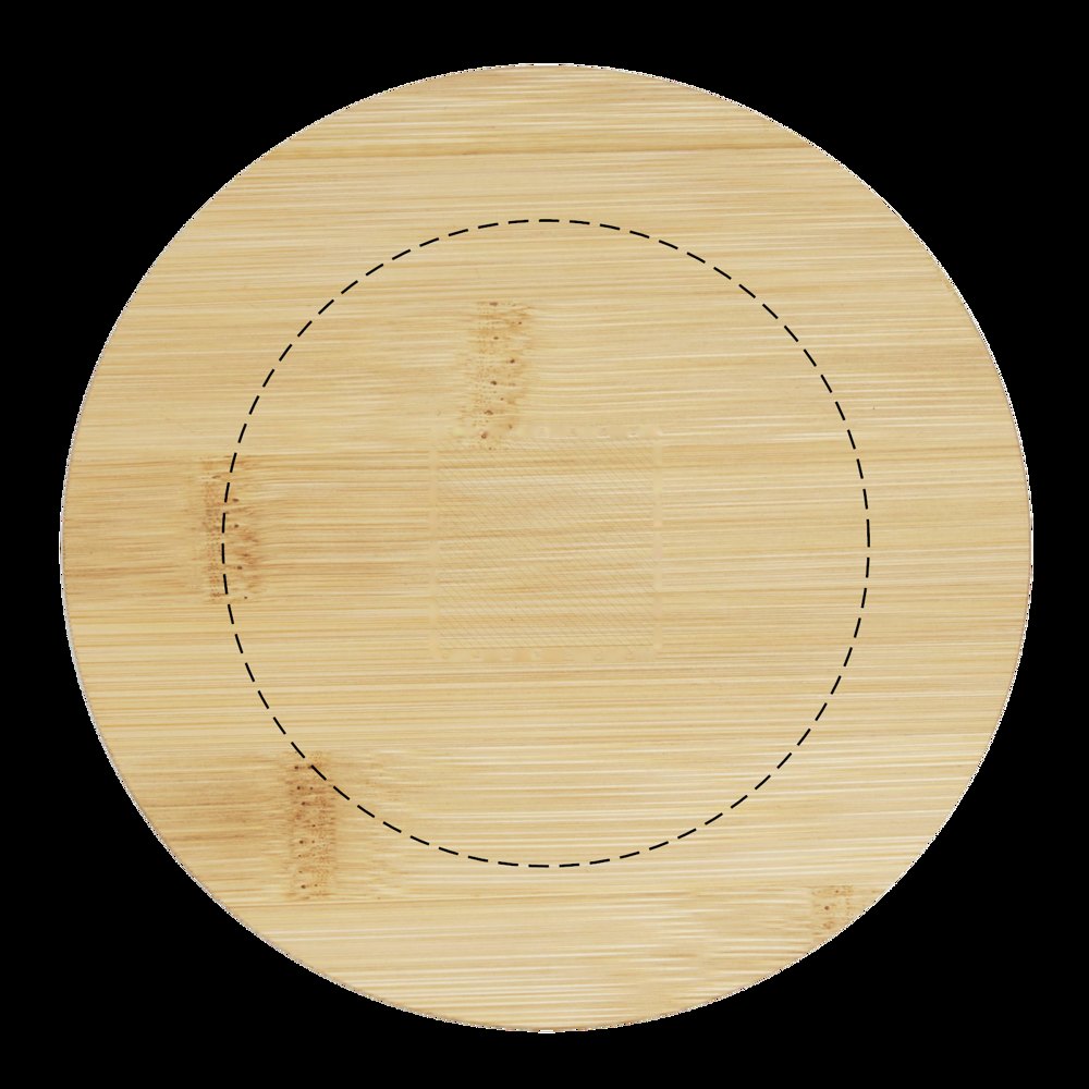 FRESH LUNCH - Glazen schaal — drukvlak gecentreerd op de wooden dop