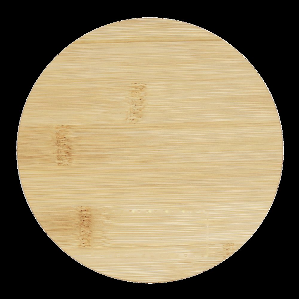 FRESH LUNCH - Glazen schaal — drukvlak op de edge van de wooden deksel