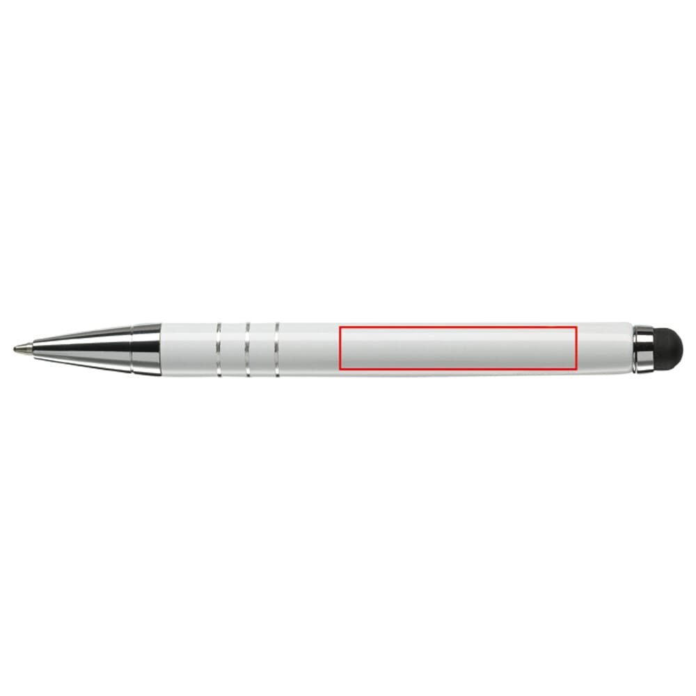 Balpen stylus metaal — drukvlak 180 graden onder de clip