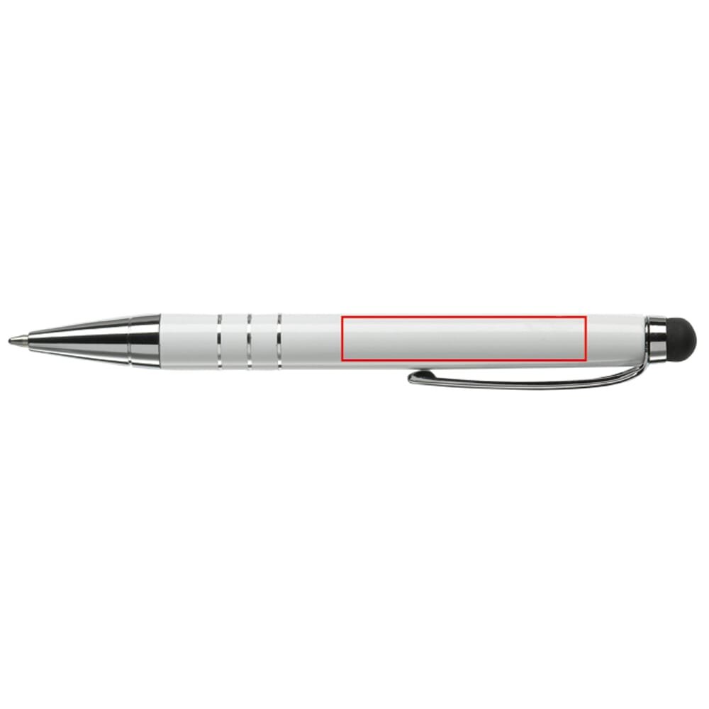 Balpen stylus metaal — drukvlak 270 graden onder de clip
