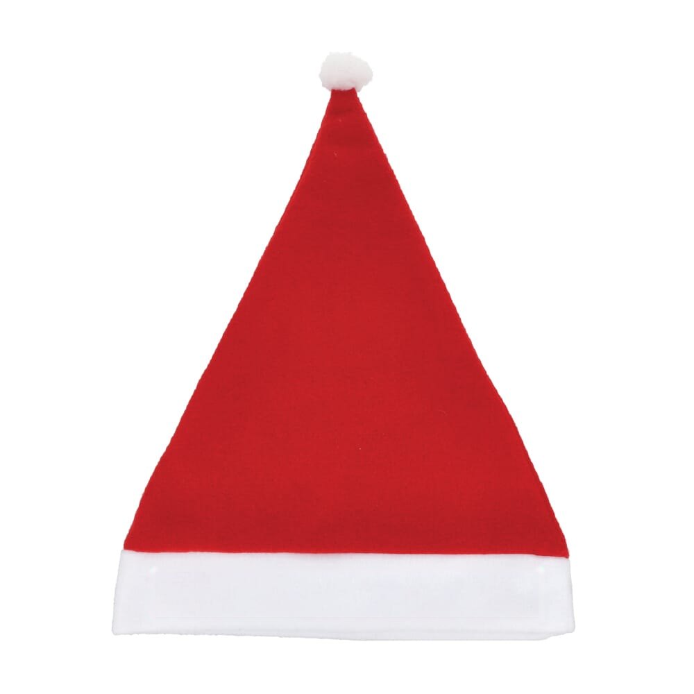 Flanellen kerstmuts — drukvlak zijde 1 onderaan