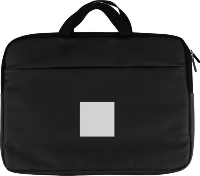 Gerecyclede PU laptoptas Rafi — drukvlak voorzijde