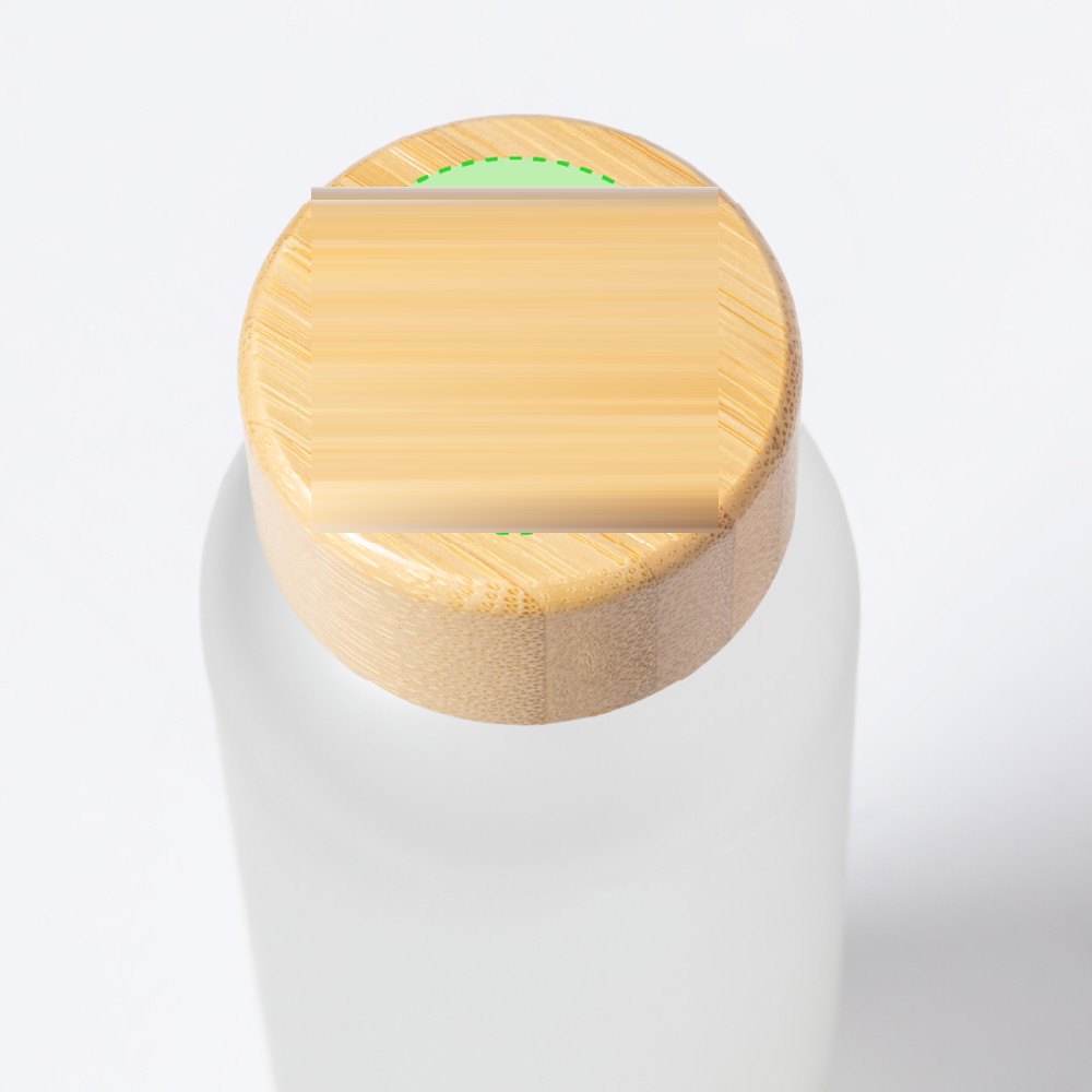 Sublimatie Fles Kaory — drukvlak op de dop