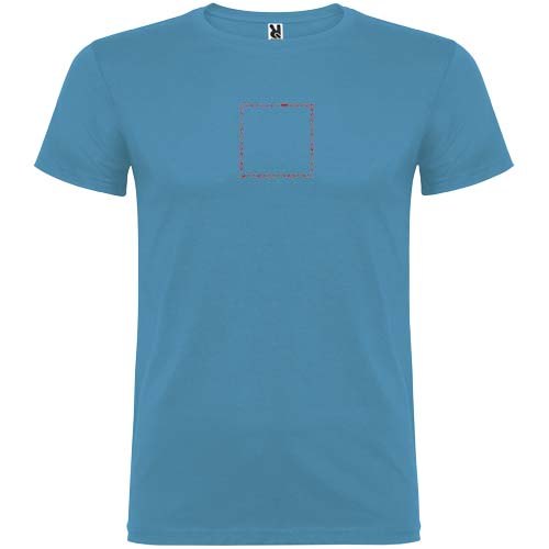 Beagle 155 g/m² herenshirt met korte mouwen — drukvlak impact volledige voorzijde