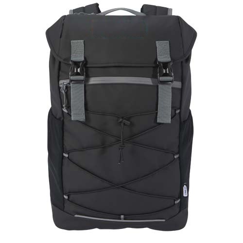 Aqua GRS gerecyclede waterbestendige 15,6" laptoprugzak 23 l — drukvlak klep