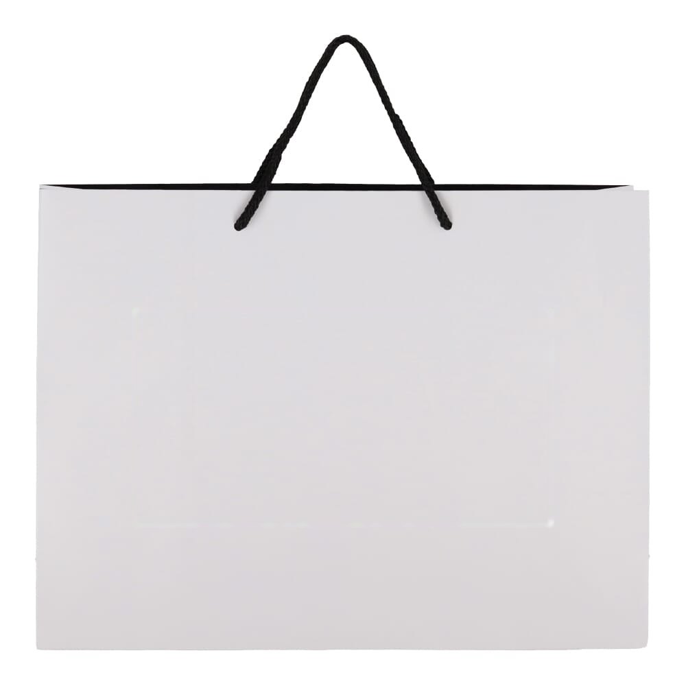 Papieren cadeautas 40 x 12 x 30cm 200g/m² — drukvlak midden op de voorzijde