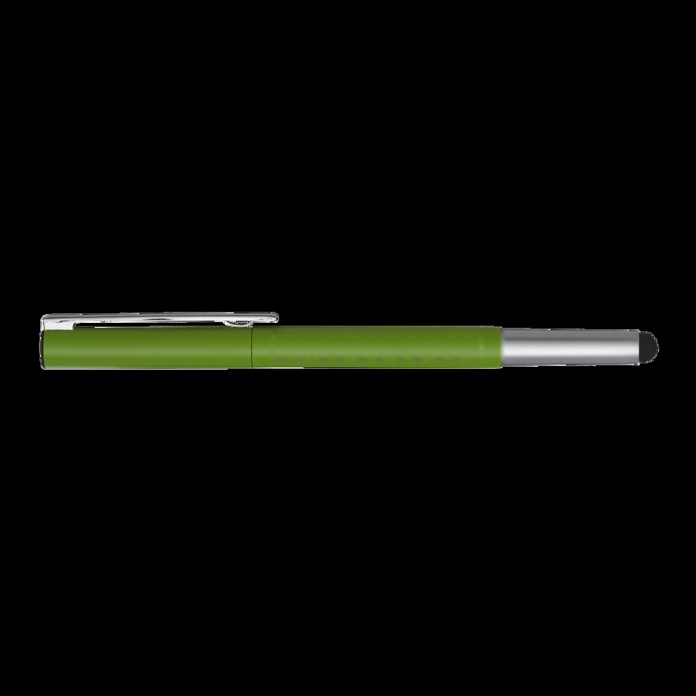 ELEGANT TOUCH - Blauwschrijvende touchscreen-balpen — drukvlak onder de clip to de links