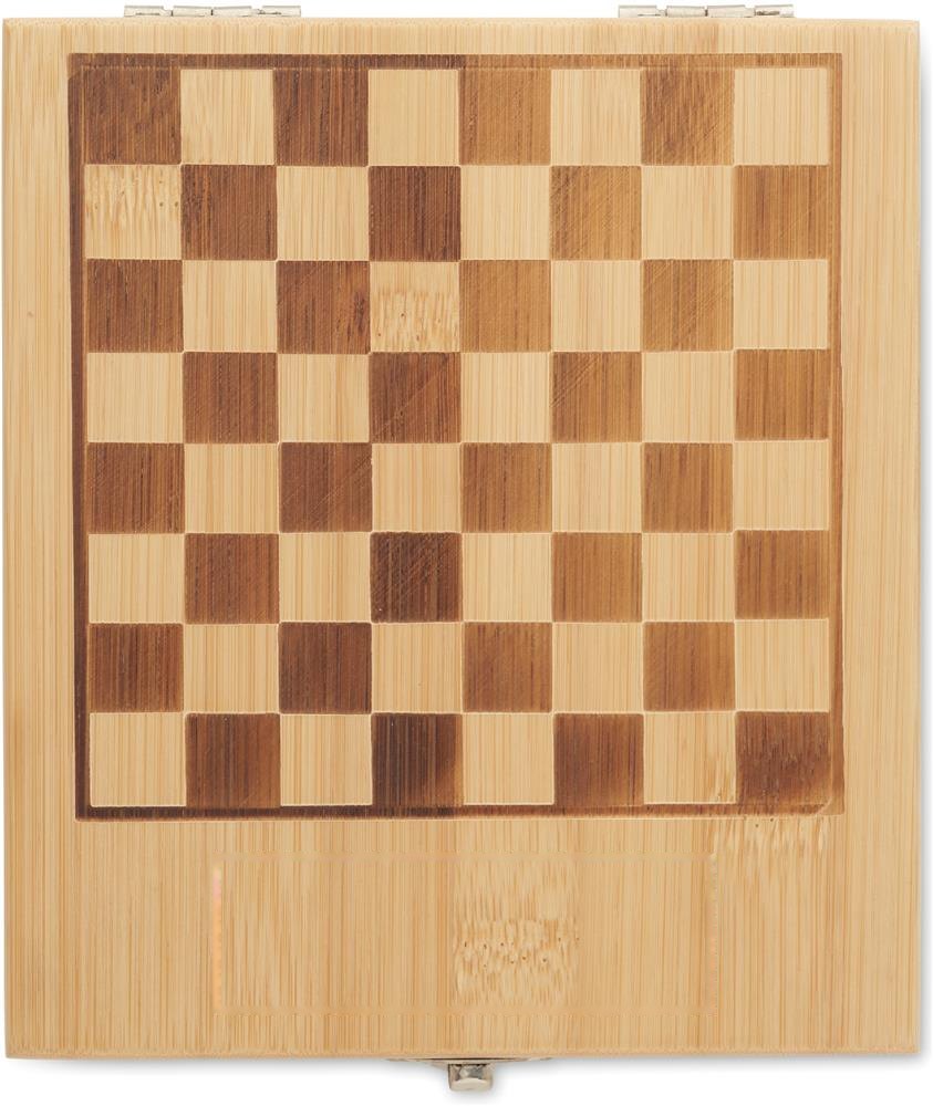 CHESSET - Schaakbord wijn set — drukvlak doos bovenzijde