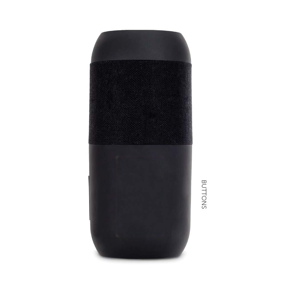Wireless solar speaker torch 2x5W IPX6 — drukvlak links naast aan-uitknop