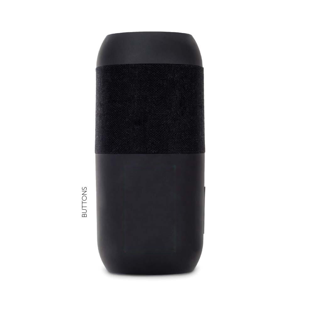Wireless solar speaker torch 2x5W IPX6 — drukvlak rechts naast aan-uitknop