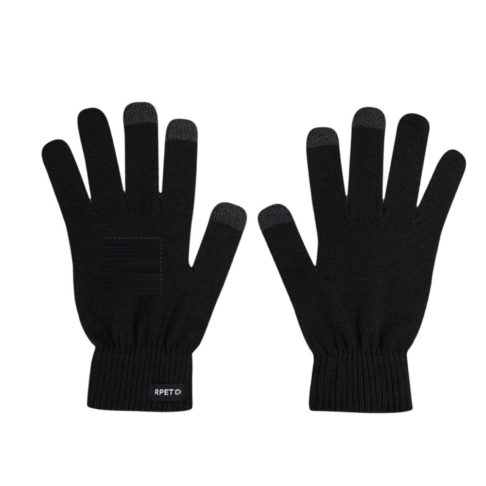 Touchscreen Handschoenen Brolyn — drukvlak rug van linkerhandschoen