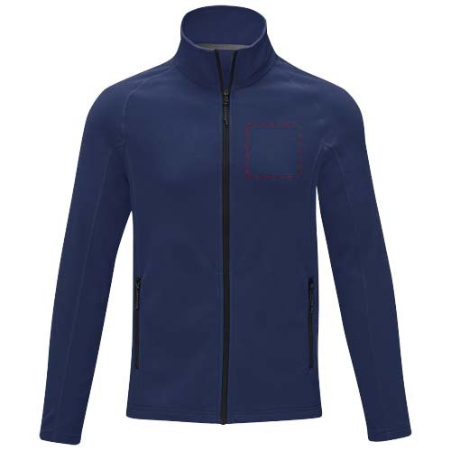 Zelus heren fleece jas — drukvlak linker borst