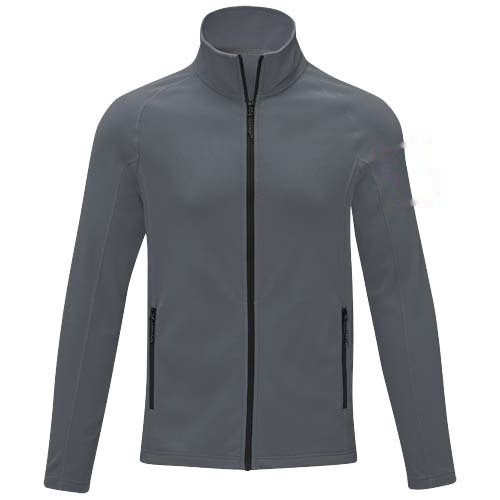 Zelus heren fleece jas — drukvlak linker bicep