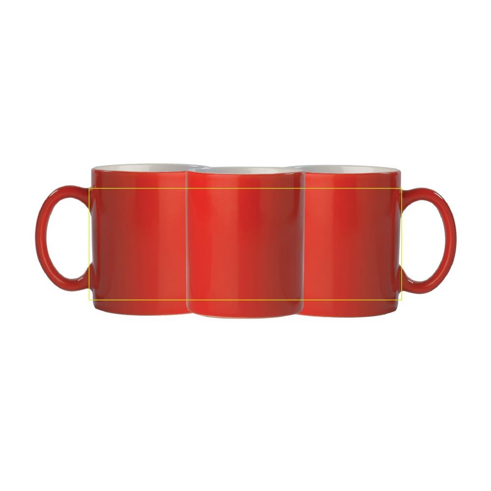 Mok Oslo helderrood 300ml — drukvlak rondom