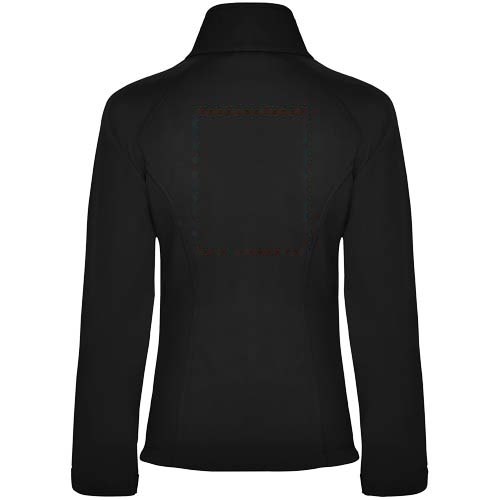 Antartida softshell damesjack — drukvlak impact hoog op de achterzijde