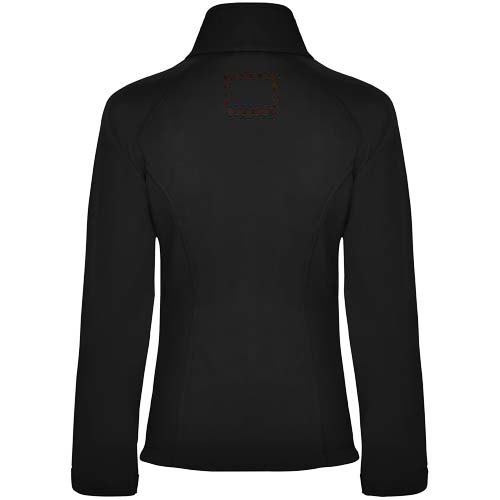 Antartida softshell damesjack — drukvlak hoog op de achterzijde