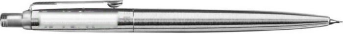 Parker Jotter Core vulpotlood — drukvlak naast de clip linkshandig