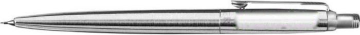 Parker Jotter Core vulpotlood — drukvlak naast de clip rechtshandig