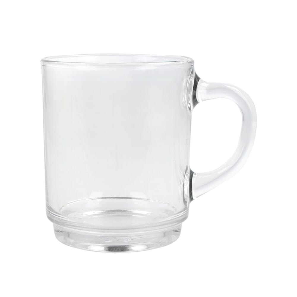 Praag theeglas 260ml — drukvlak links van het handvat
