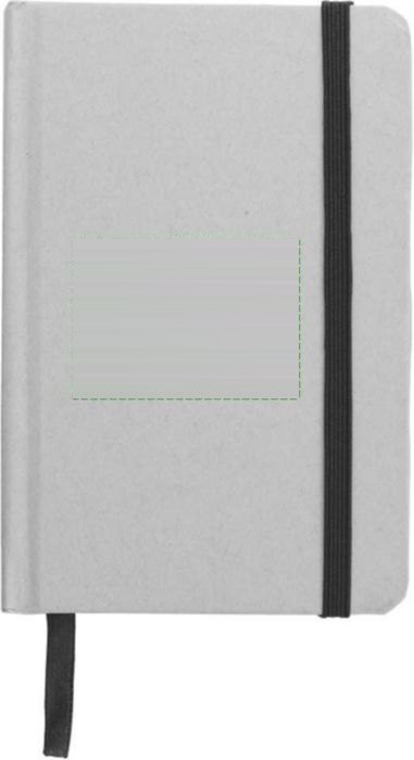 Gerecycled papieren notitieboek (A6) John — drukvlak voorzijde