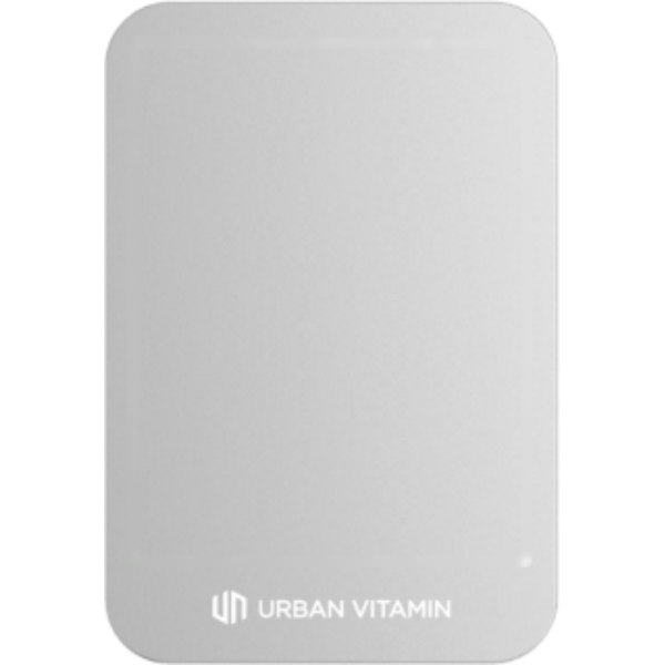 Urban Vitamin Burbank RCS rplastic/alu 3.000 mAh powerbank — drukvlak artikel achterzijde