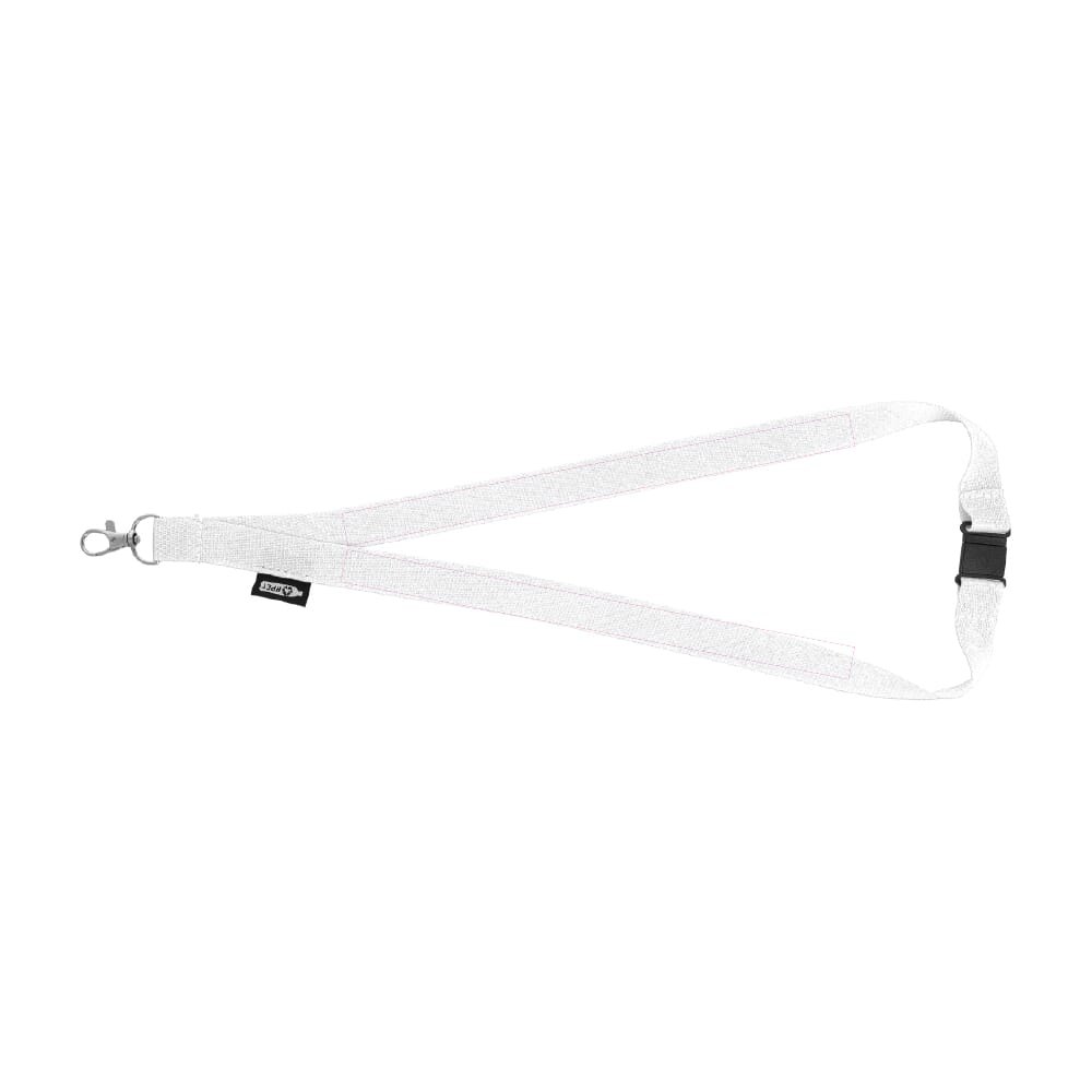 R-PET-lanyard — drukvlak voorzijde (links en rechts)