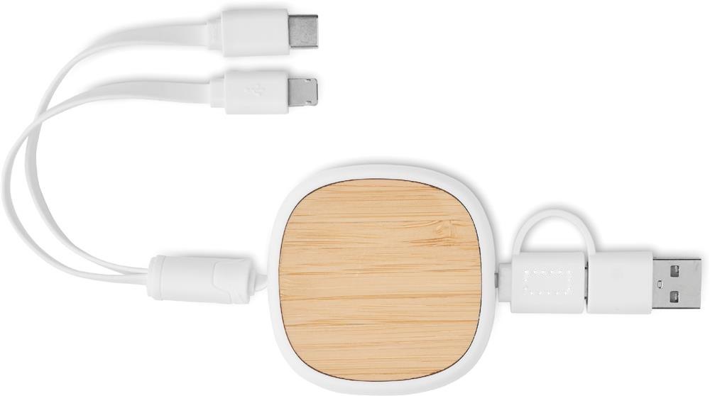 TOGOBAM - Intrekbare USB-laadkabel — drukvlak plug zijde 1