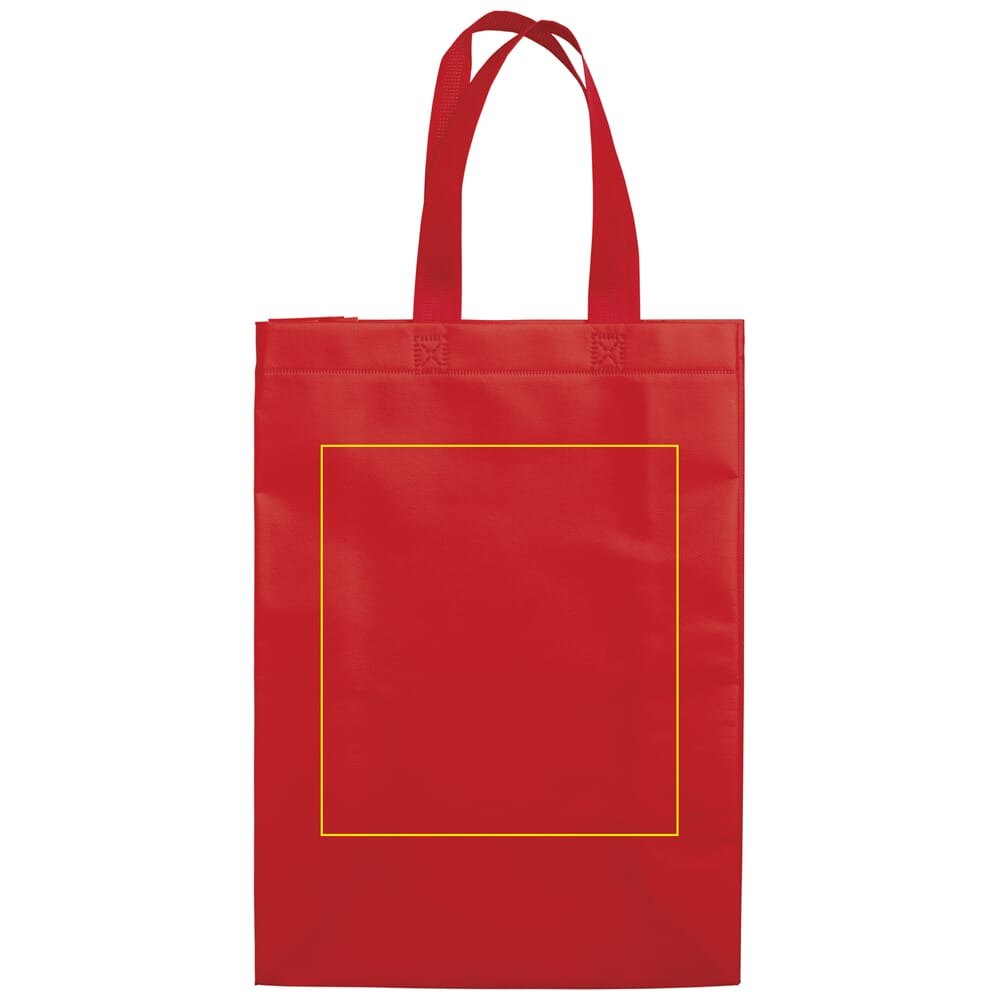 Draagtas gelamineerd non-woven medium 105g/m² — drukvlak midden op de achterkant