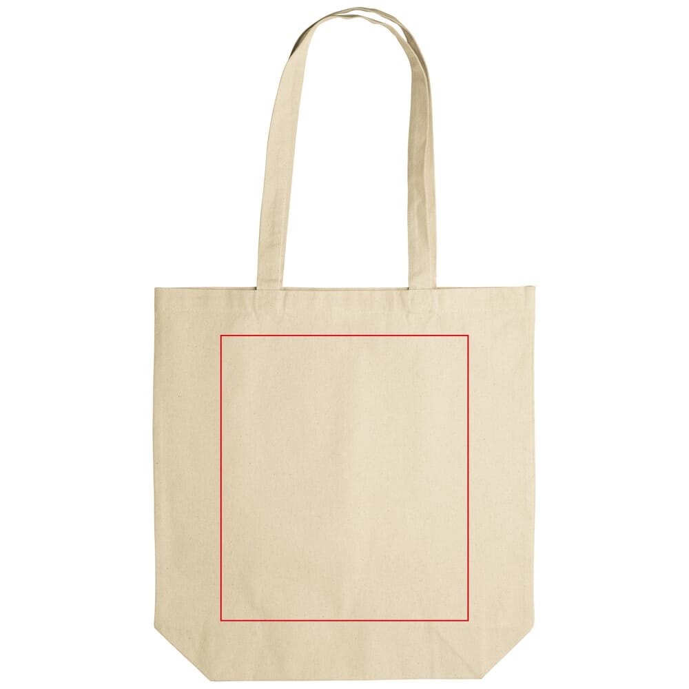 Boodschappentas canvas OEKO-TEX®280g/m² 42x12x43cm — drukvlak midden