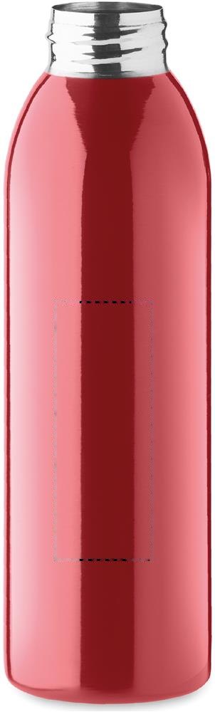 BIRA - Roestvrijstalen fles 650ml — drukvlak voorzijde
