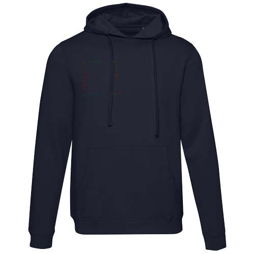 Jasper 280 g/m² uniseks hoodie — drukvlak rechter borst