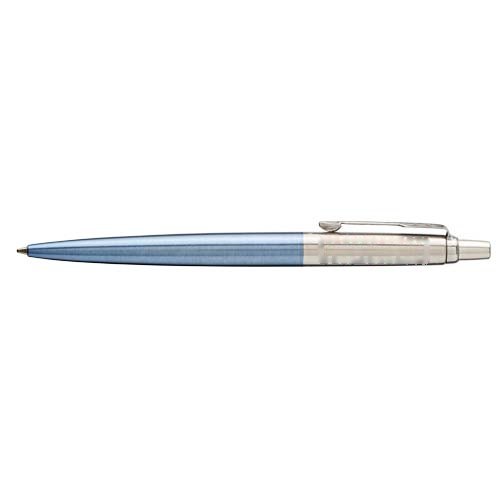 Parker Jotter balpen Bond Street (blauwe inkt) — drukvlak dop