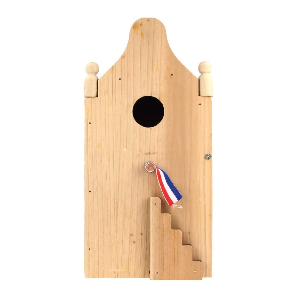 Houten Vogelhuisje — drukvlak voorzijde