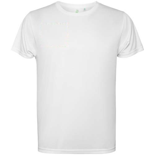 Estoril 125 g/m² herenshirt met korte mouwen — drukvlak rechter borst