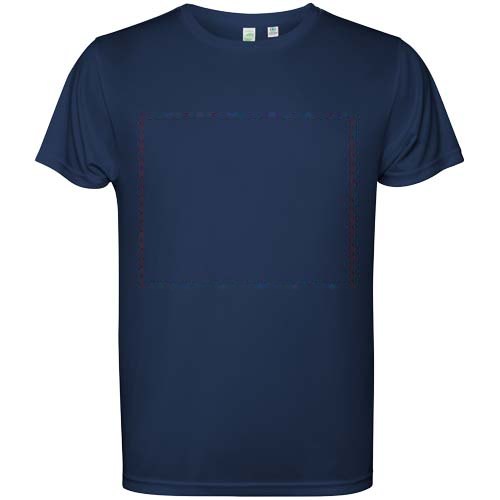 Estoril 125 g/m² herenshirt met korte mouwen — drukvlak impact volledige voorzijde