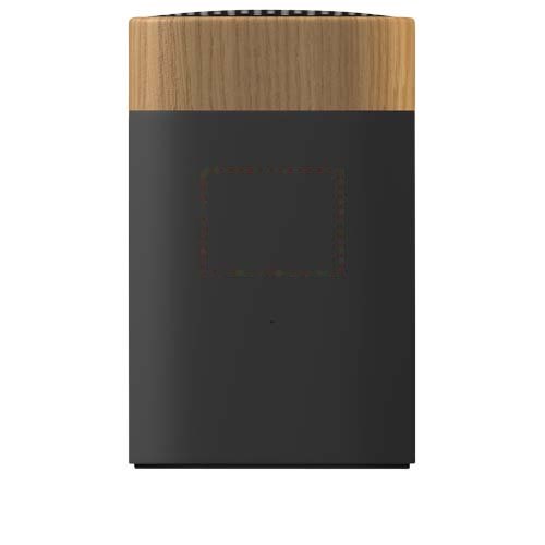 SCX.design S31 speaker 5W voorzien van hout met oplichtend logo — drukvlak voorzijde