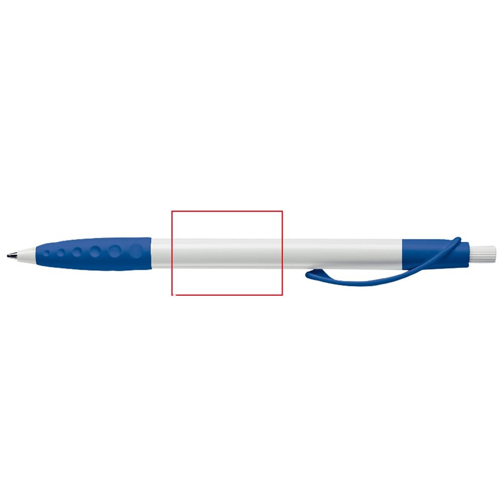 Balpen Cosmo grip hardcolour — drukvlak 270 graden van de clip
