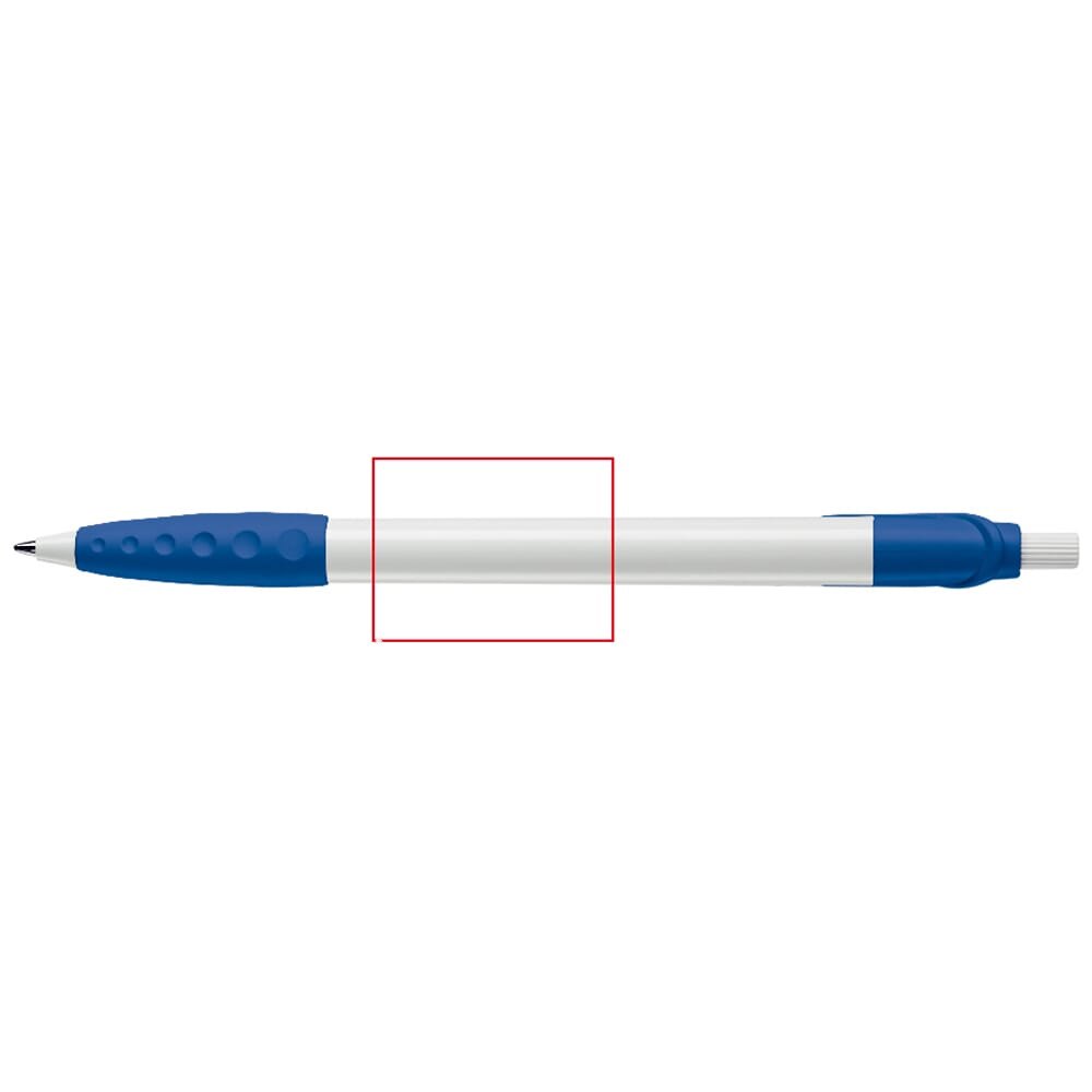Balpen Cosmo grip hardcolour — drukvlak 180 graden van de clip