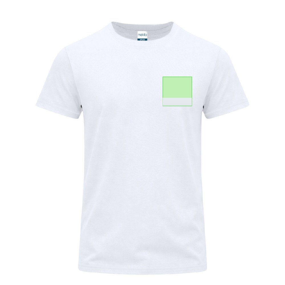 Wit T-Shirt Volwassene Stiles — drukvlak linkerborst