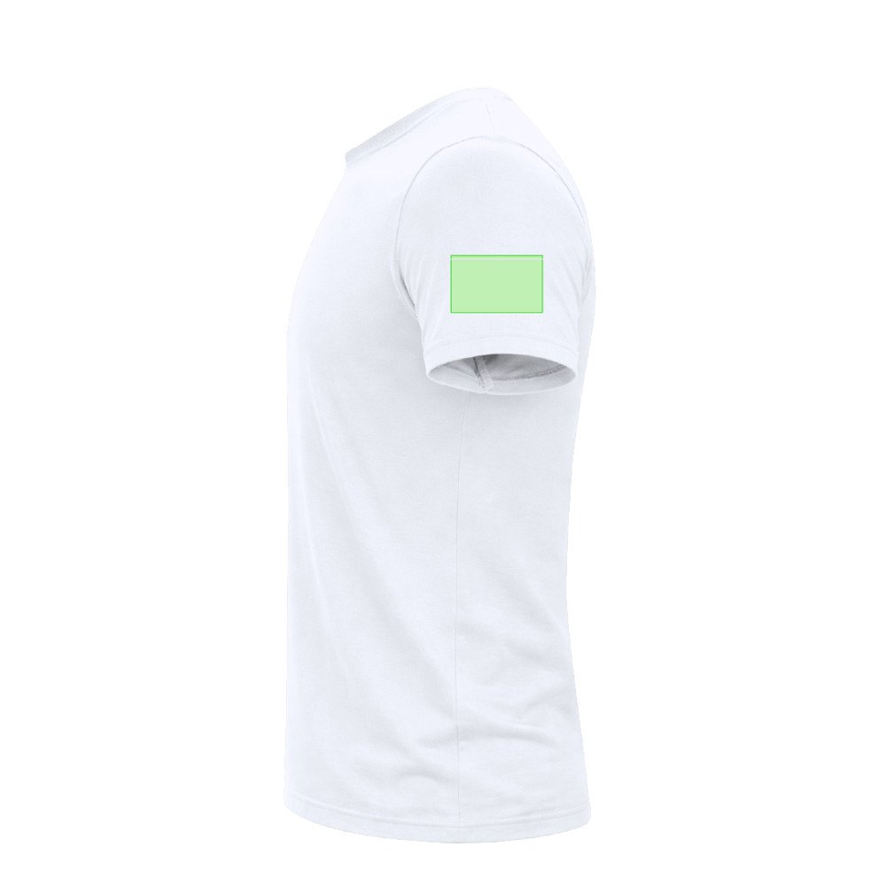 Wit T-Shirt Volwassene Stiles — drukvlak linkermouw