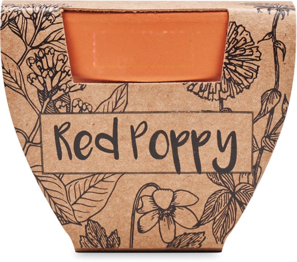 RED POPPY - Potje Klaproos — drukvlak pot zijde 1