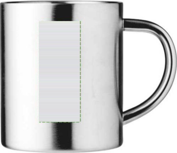 Drinkbeker Braylen | Rvs | 250 ml | Dubbelwandig — drukvlak links van het oor