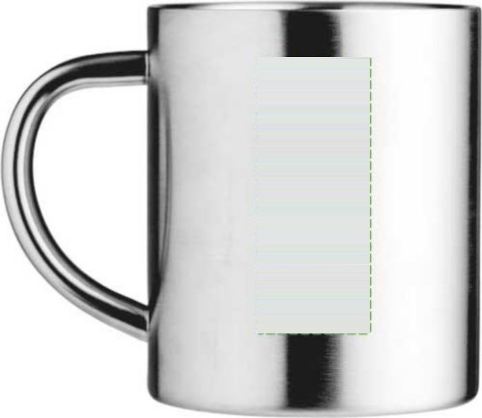 Drinkbeker Braylen | Rvs | 250 ml | Dubbelwandig — drukvlak rechts van het oor
