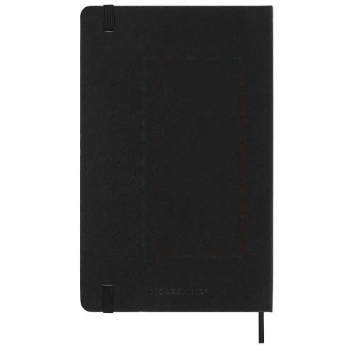 Moleskine verticale agenda voor 12 maanden met zachte kaft L — drukvlak achterzijde