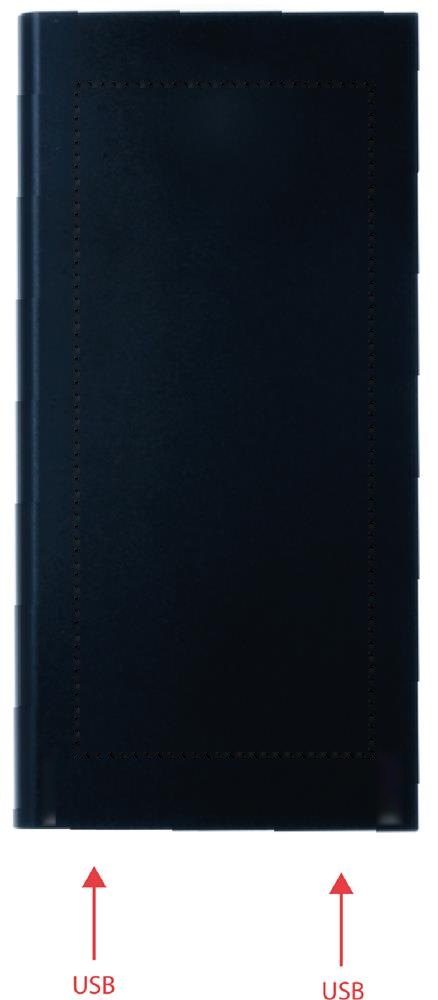 SOLAR POWERFLAT - PowerBank 8000 mAh — drukvlak bovenzijde