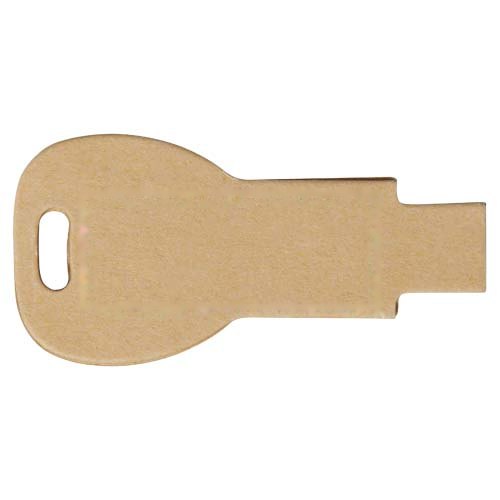 Sleutelvormige USB 2.0 van gerecycled papier — drukvlak achterzijde