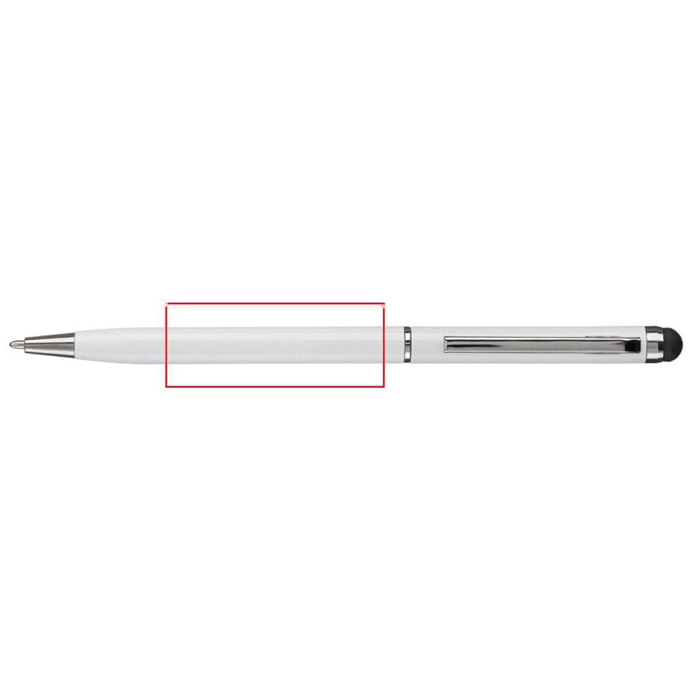 Balpen stylus metaal — drukvlak verlengde van de clip als schrijfpunt actief is